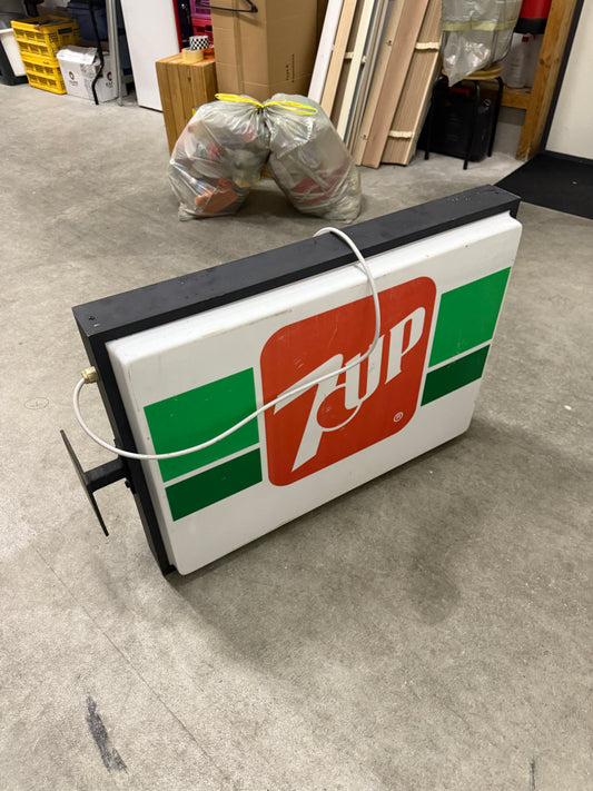 Vintage Dubbelzijdige 7UP Lichtbak