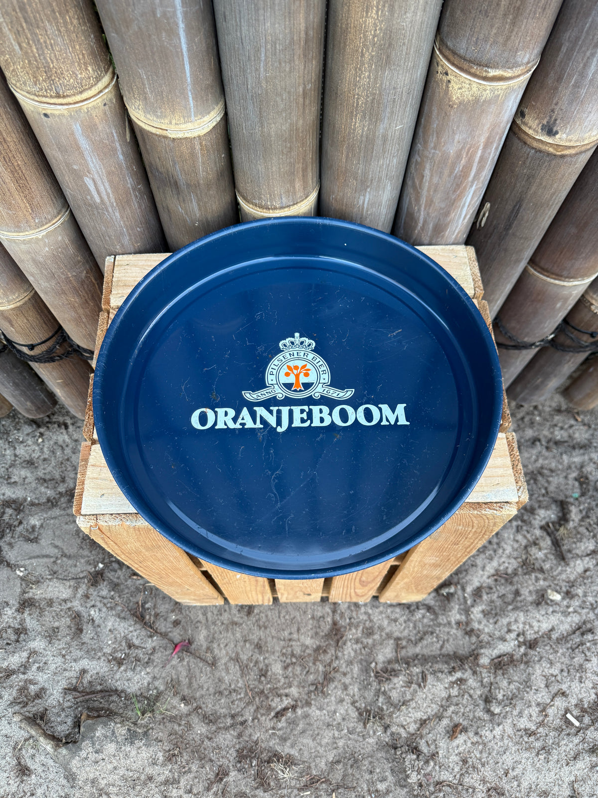 Vintage Oranjeboom metalen dienblad