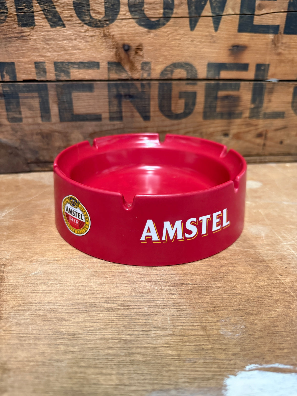 Vintage Amstel Bier reclameasbakken kunststof