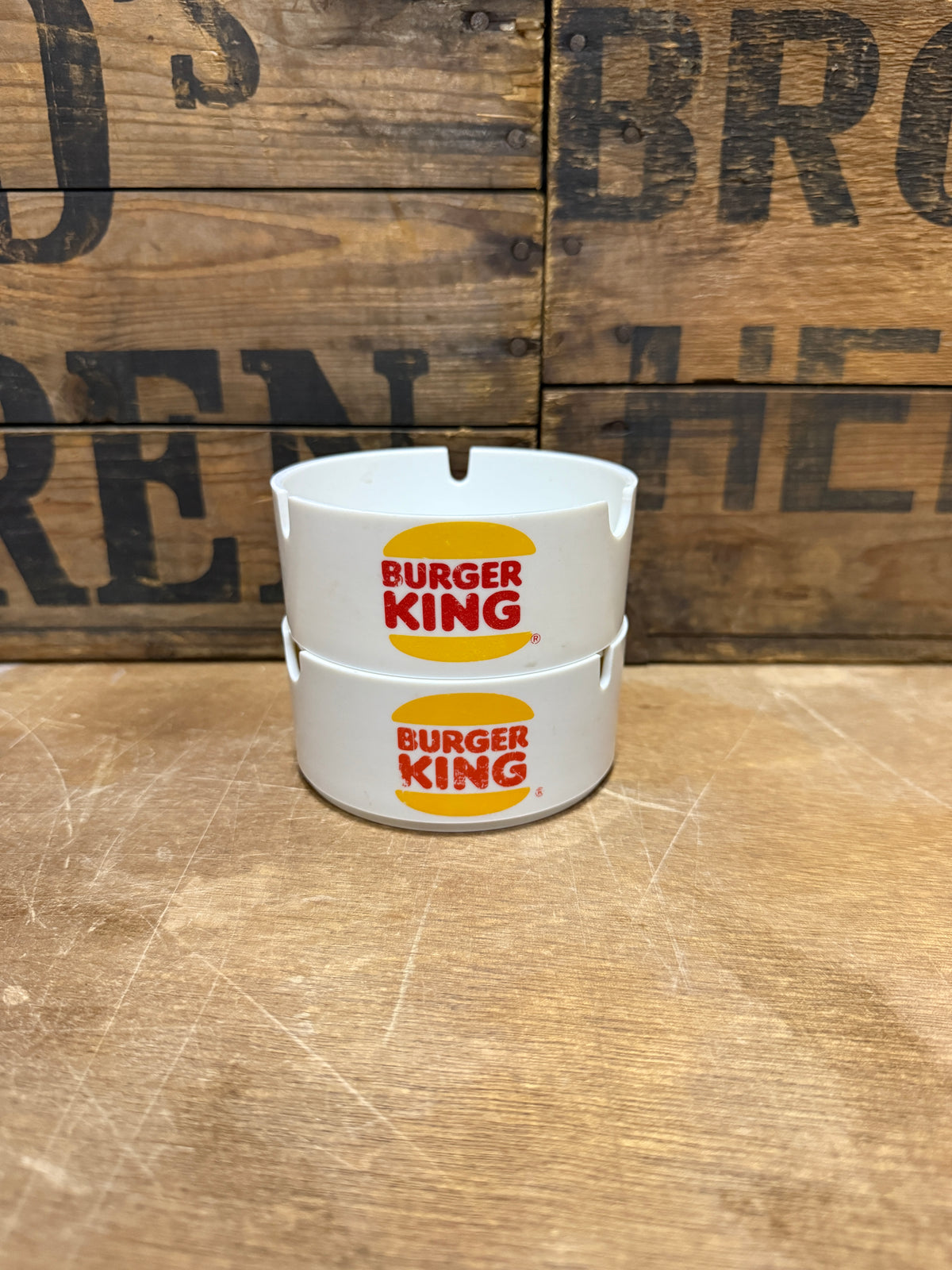 Zeldzame vintage Burger King reclameasbak