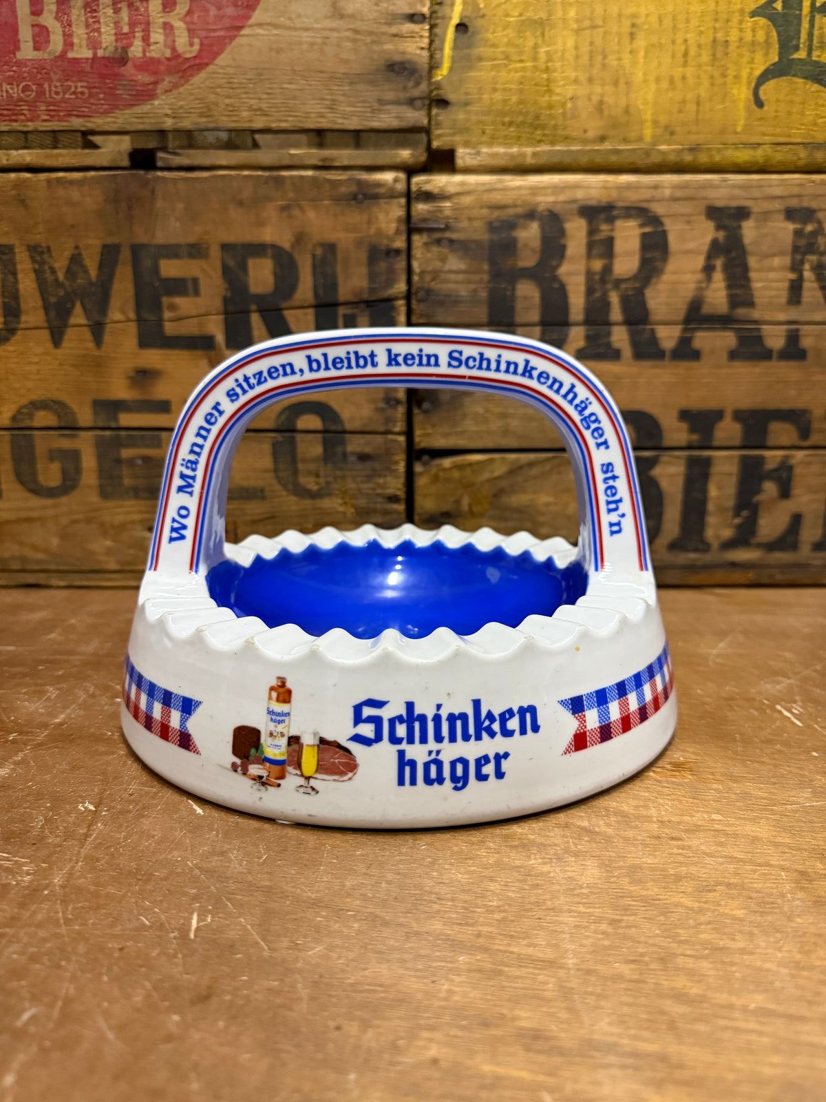 Vintage Schinkenhäger reclameasbak