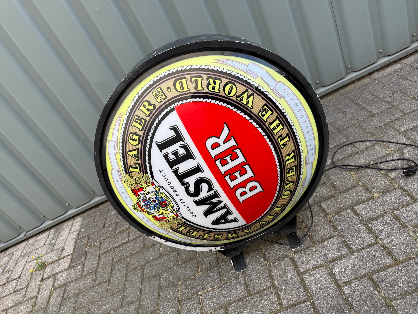 Vintage Amstel lichtbak dubbelzijdig (alleen ophalen)