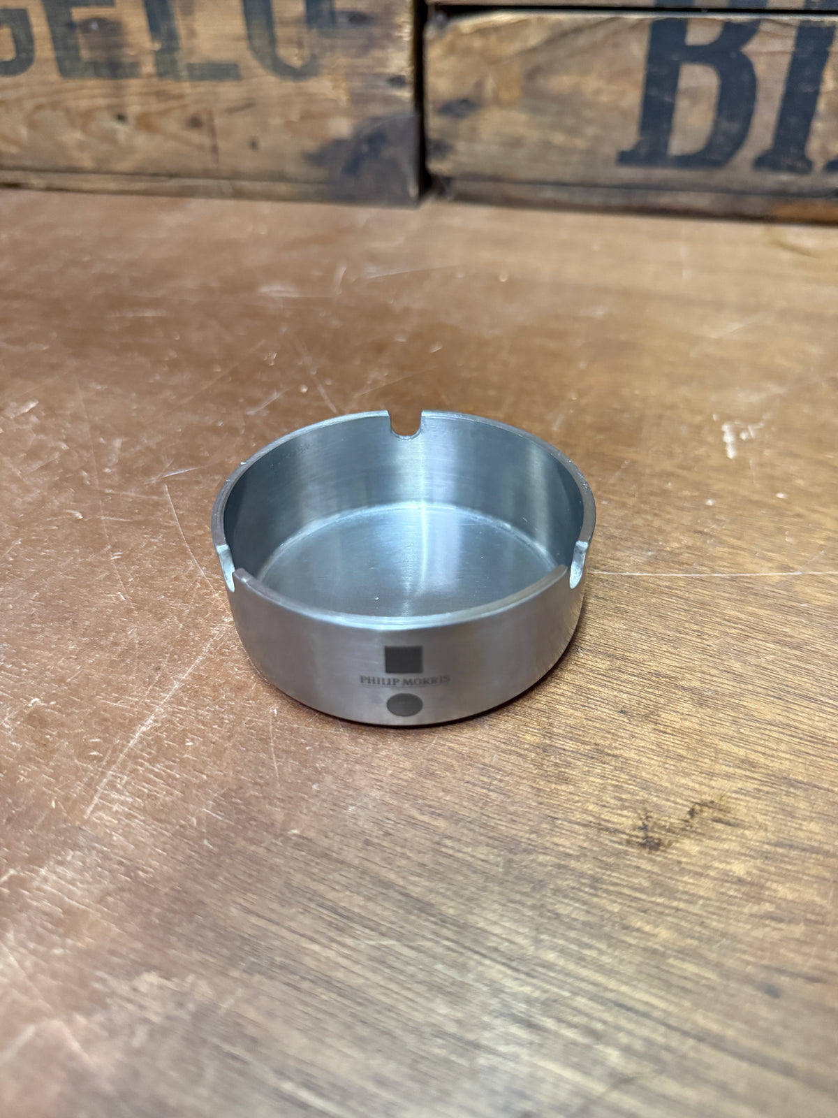 Vintage Philip Morris metalen reclame asbak