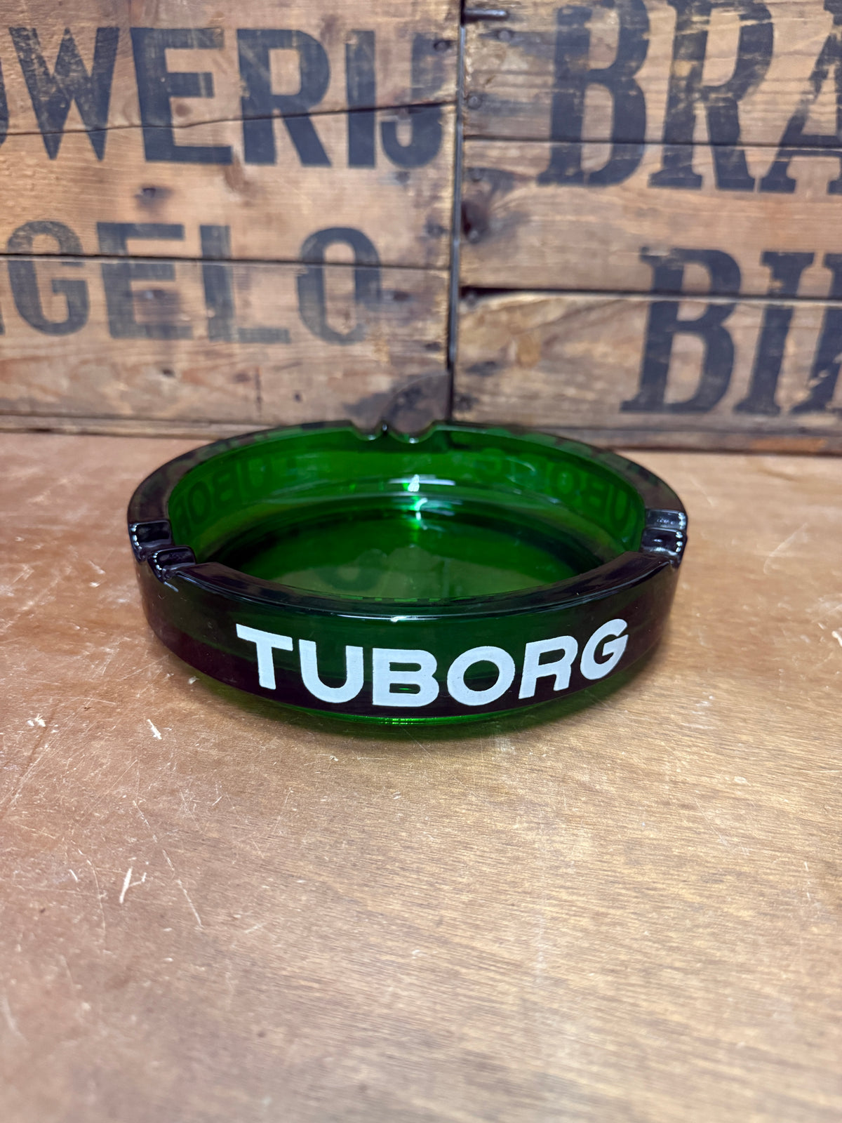 Tuborg glazen reclameasbak