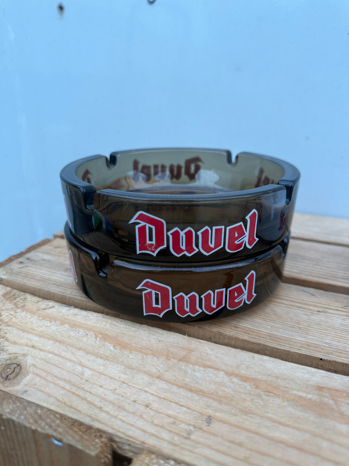Duvel bier reclameasbak