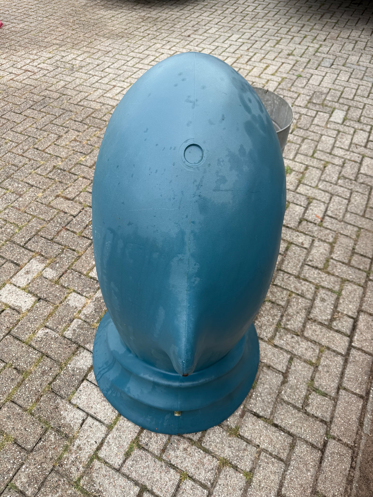 Grote vintage dolfijn afvalbak