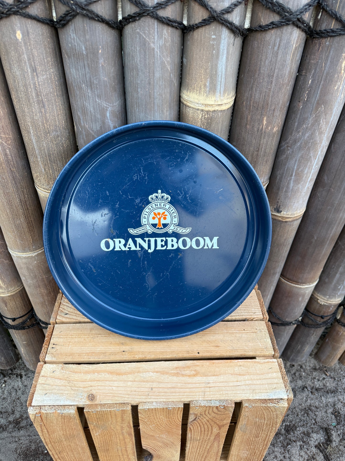 Vintage Oranjeboom metalen dienblad