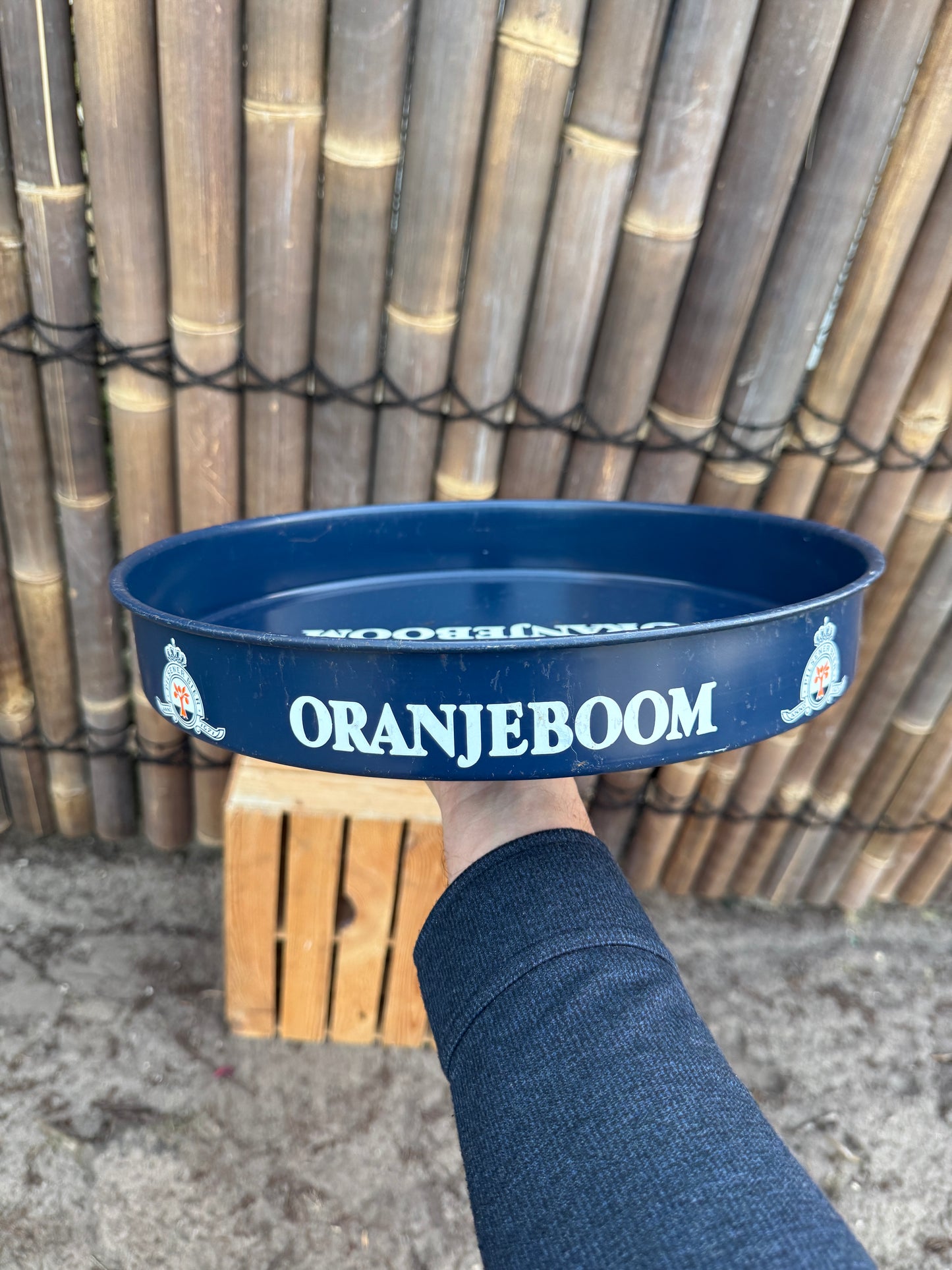 Vintage Oranjeboom metalen dienblad