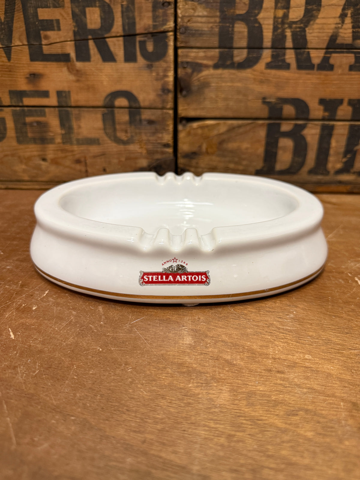Vintage Stella Artois ovaal reclameasbak