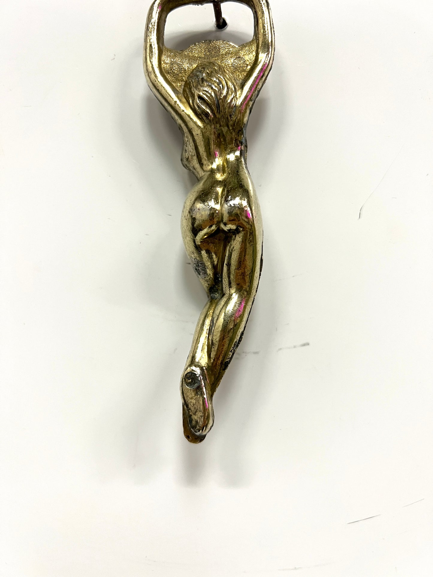 Vintage Brass Lady Bottle Opener