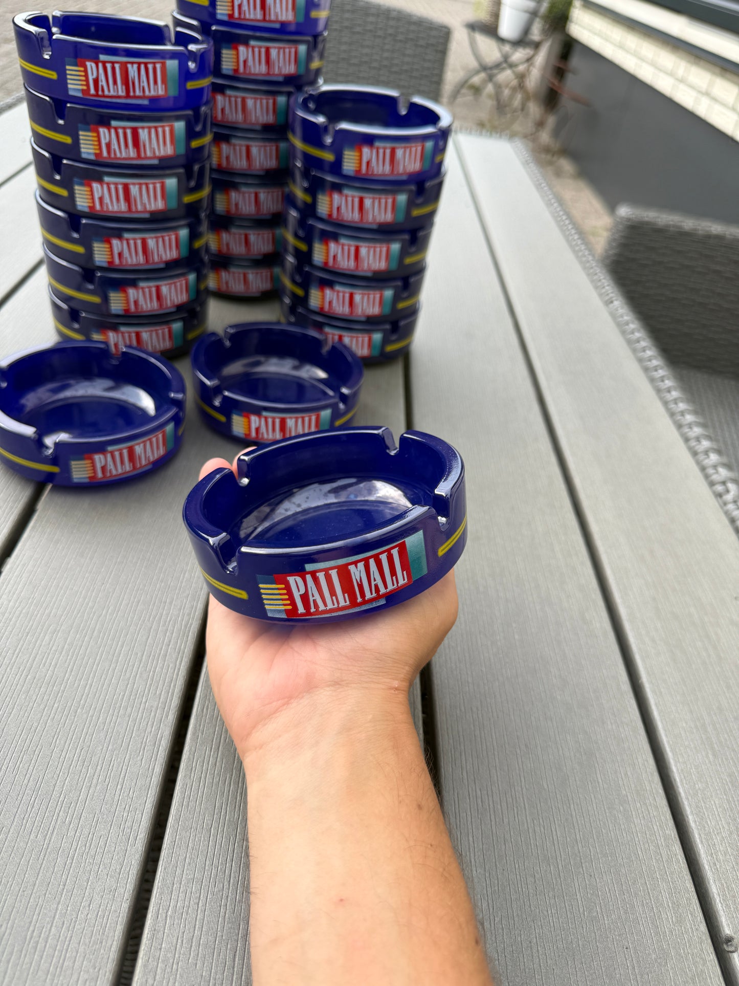 Vintage Pall Mall asbak glas