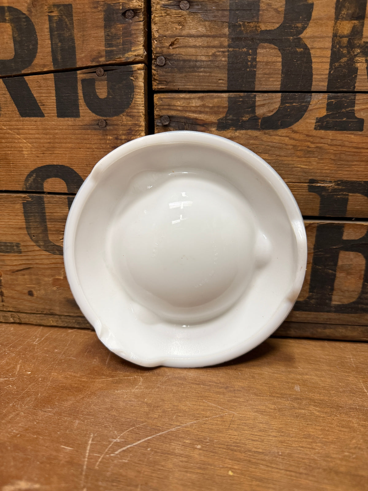 Vintage Bofferding opaalglas reclame asbak