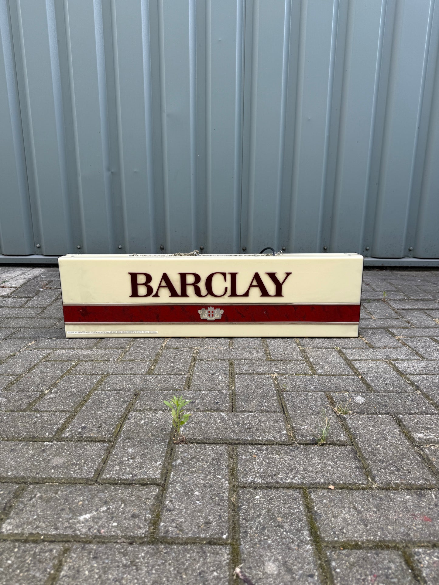 Vintage Barclay lichtbak dubbelzijdig