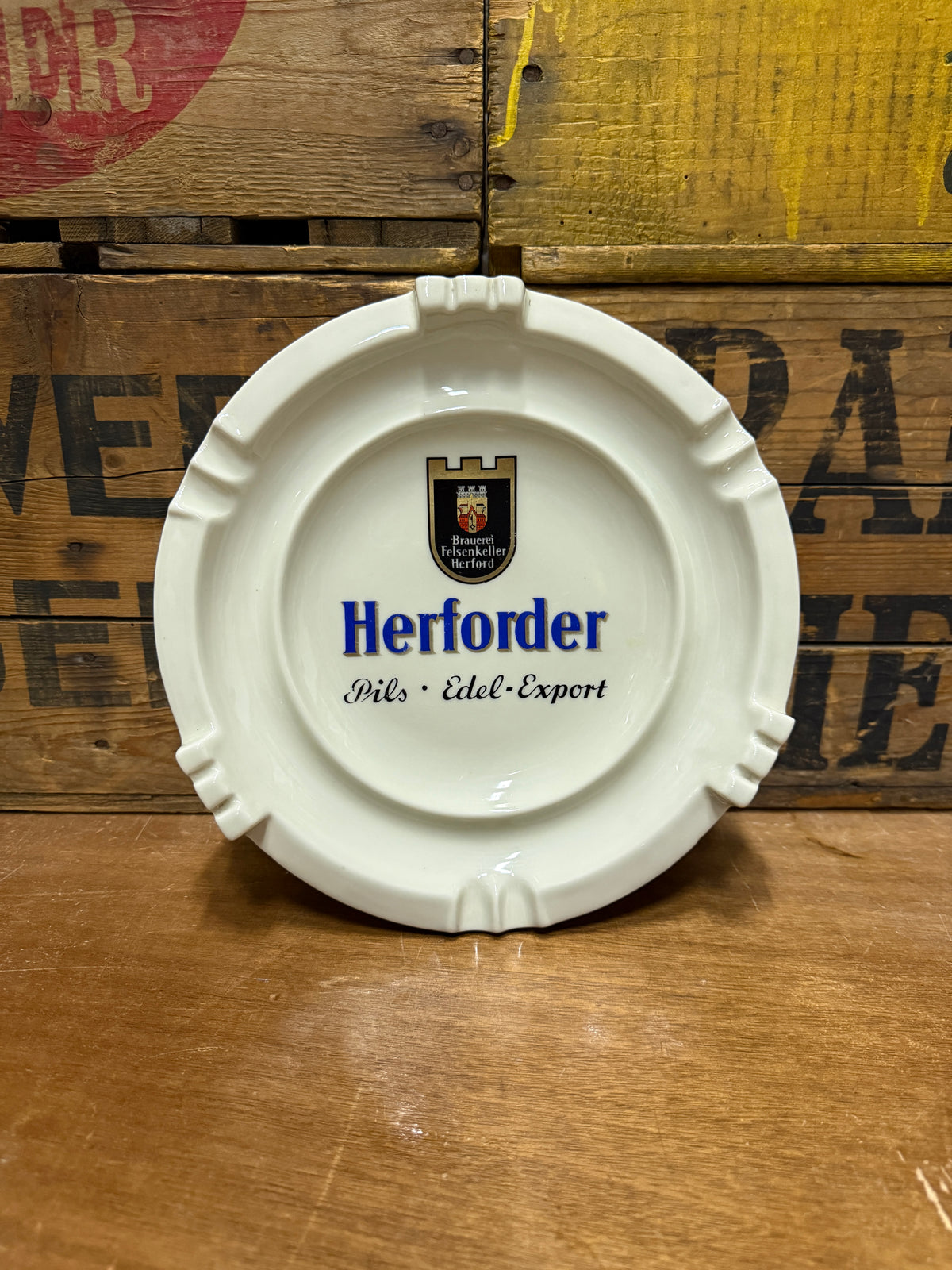 Herforder Pils Edel Export reclameasbak