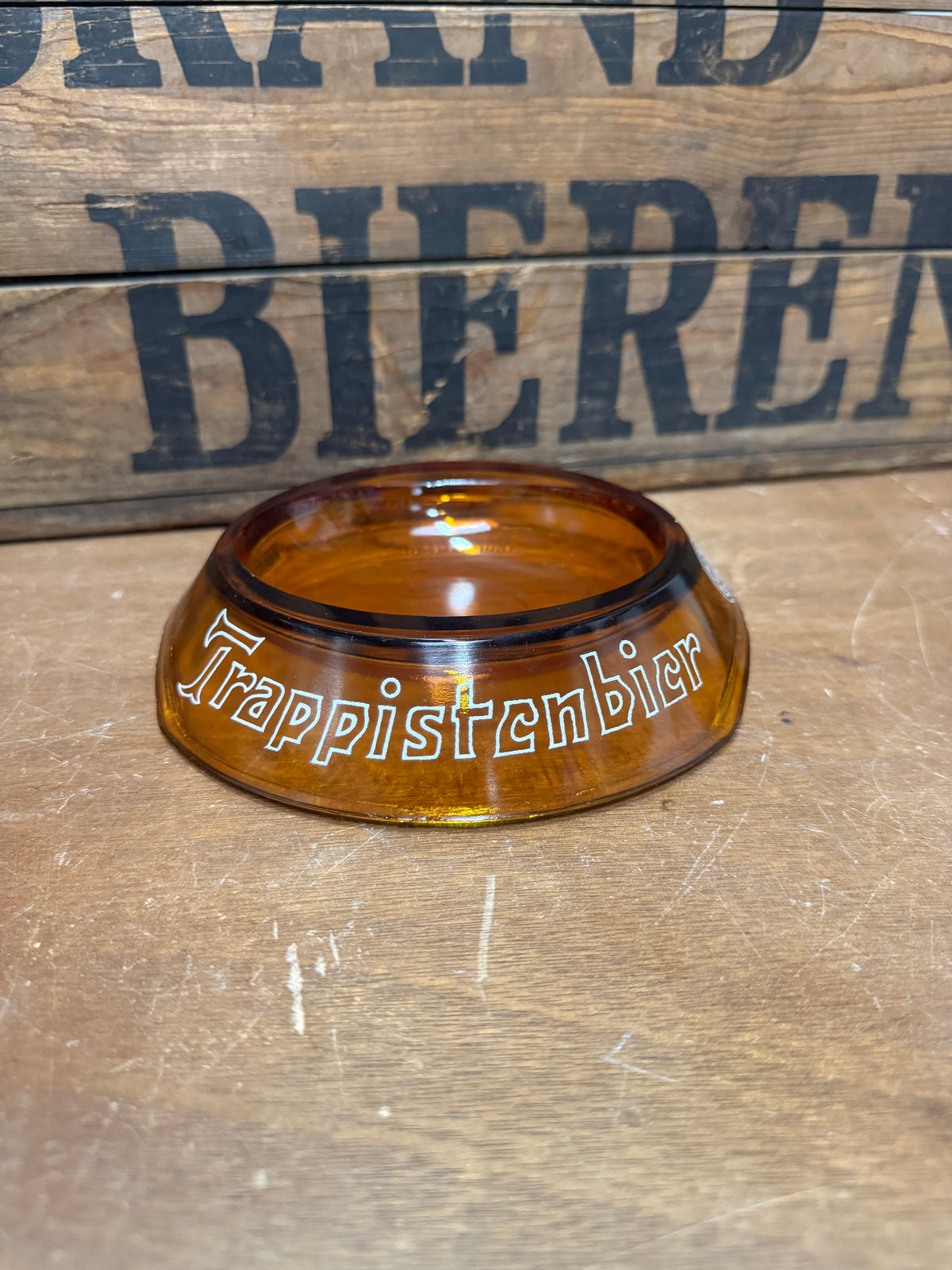 Vintage Trappistenbier reclameasbak