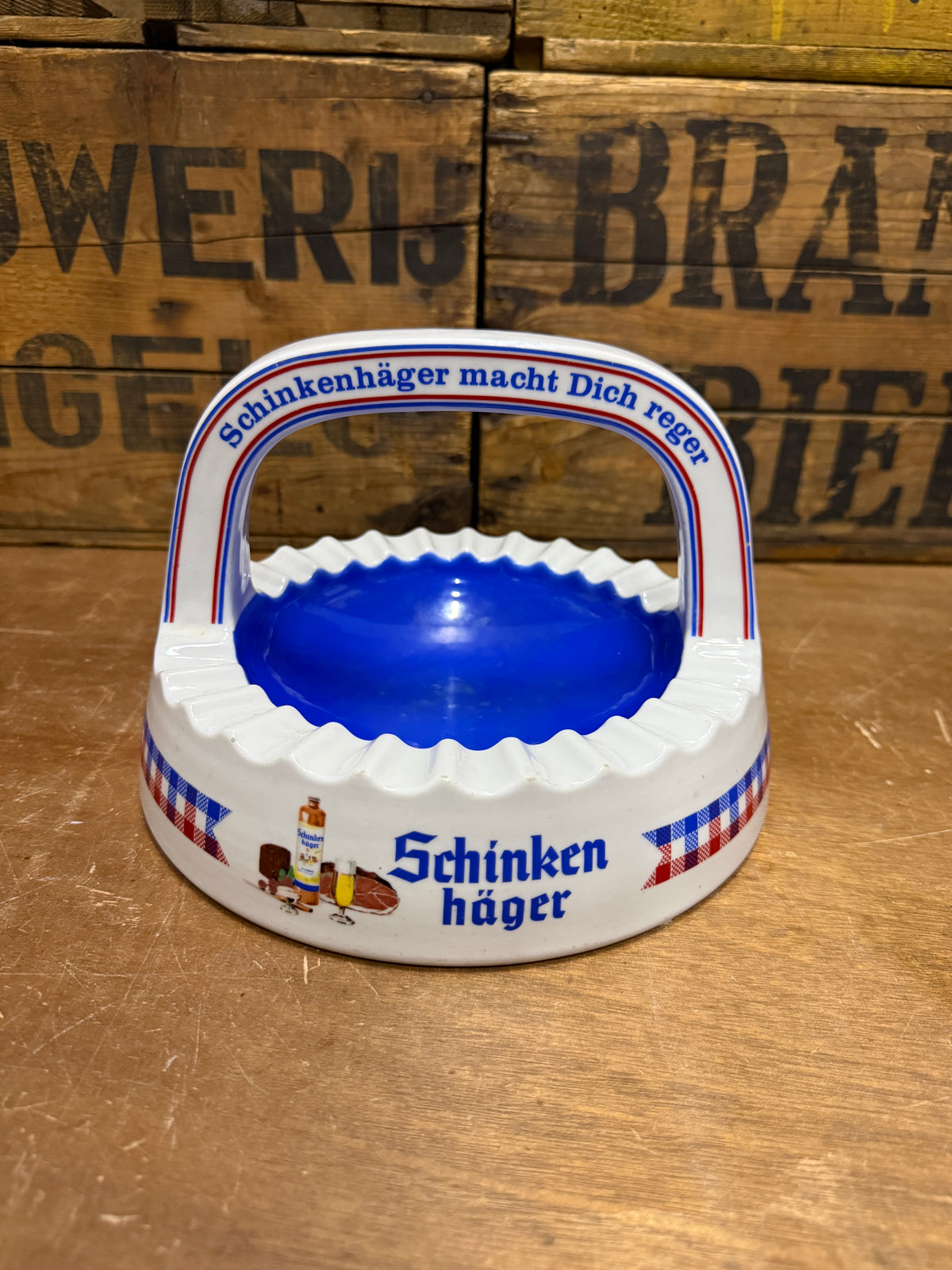 Vintage Schinkenhäger reclameasbak