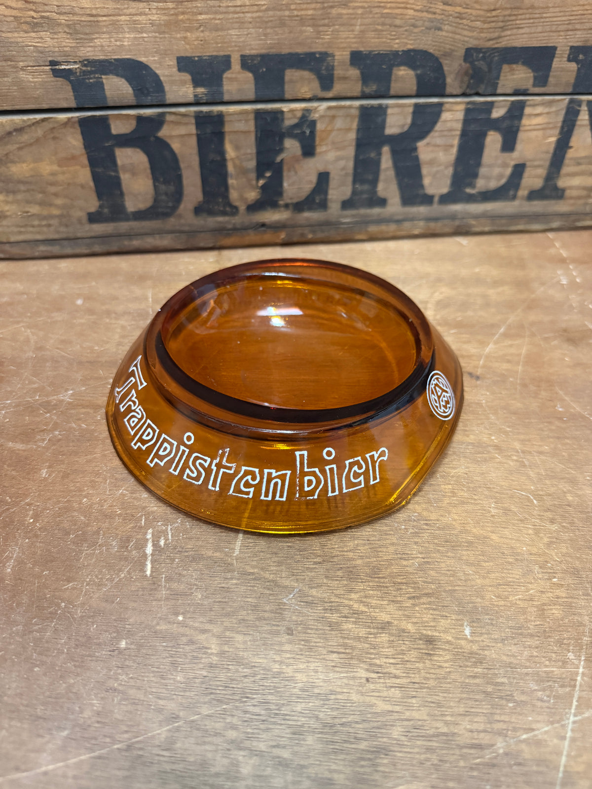 Vintage Trappistenbier reclameasbak