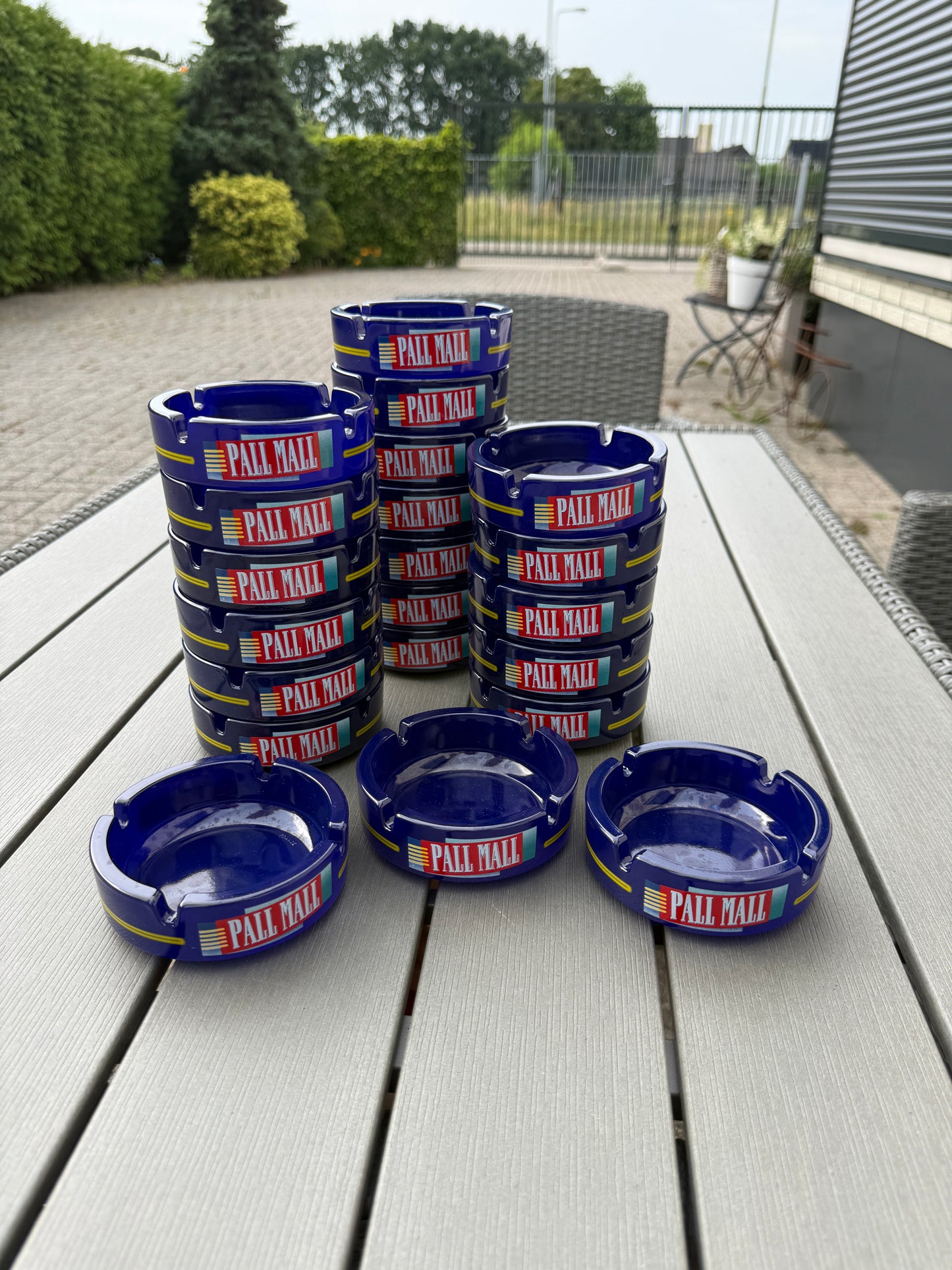 Vintage Pall Mall asbak glas