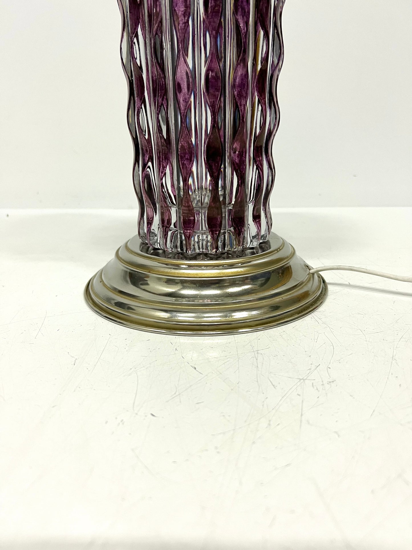 Vintage Fidenza Glass Vase Lamp