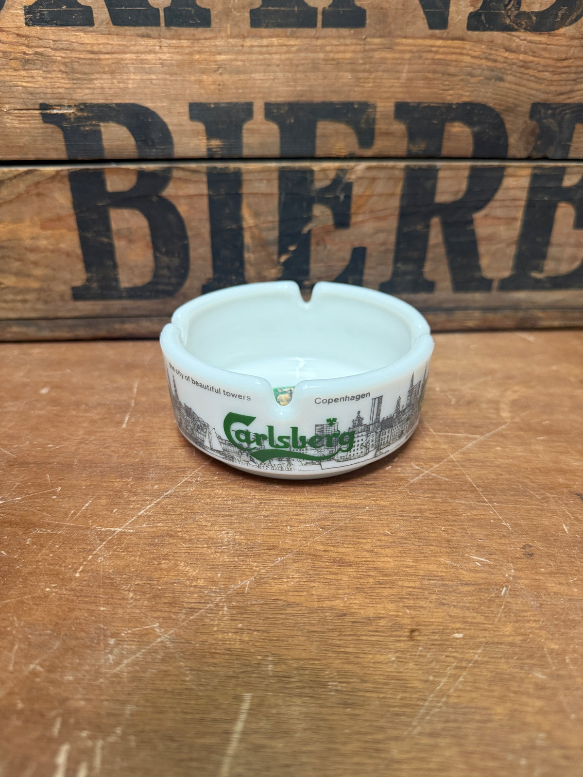 Carlsberg glazen reclameasbakken