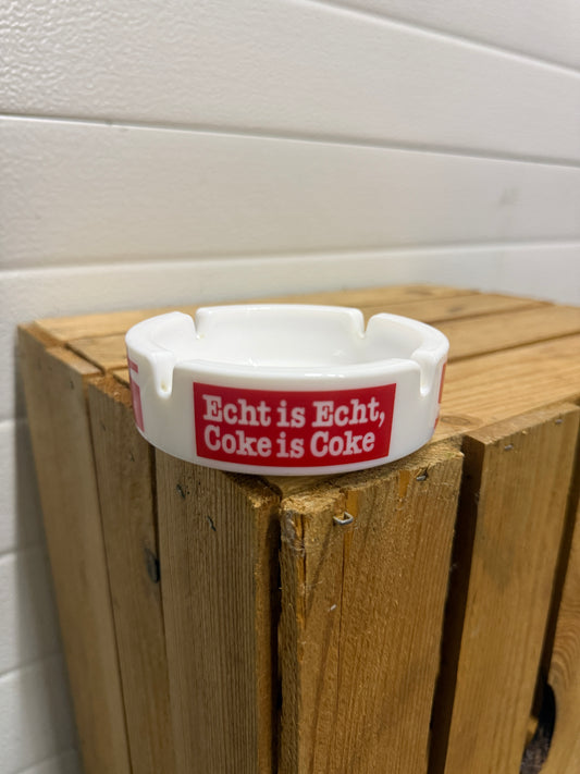 Coca Cola opaalglas reclame asbak