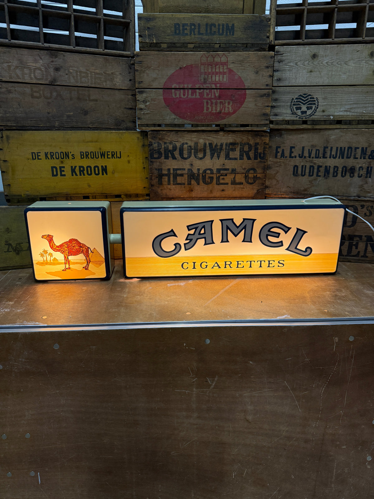Camel bar lichtbak beige met piramides