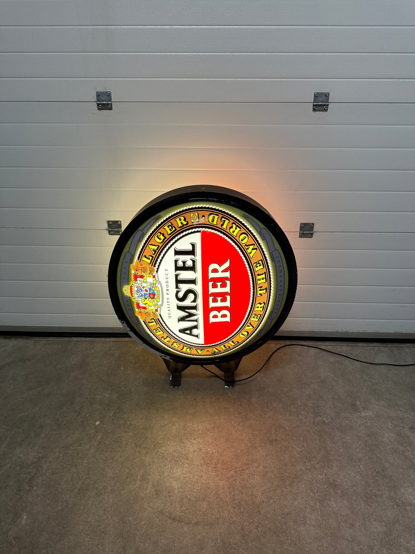 Vintage Amstel lichtbak dubbelzijdig (alleen ophalen)