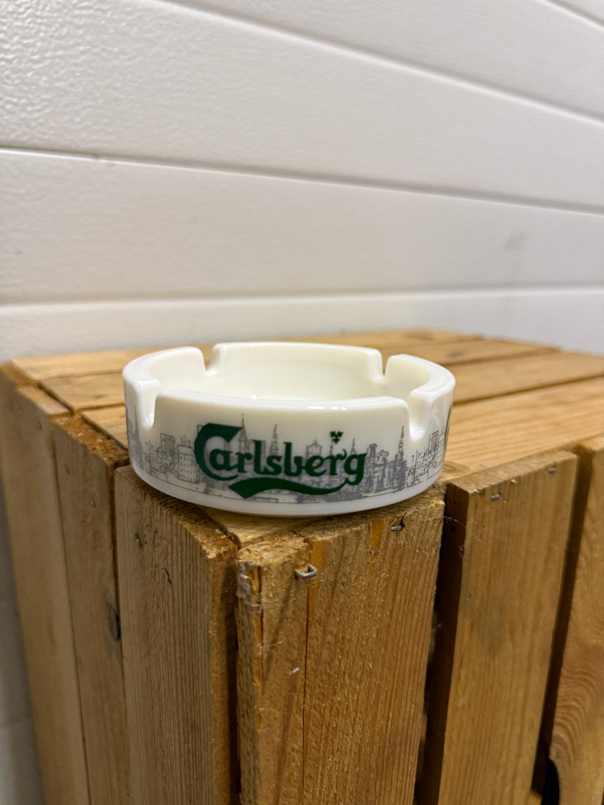 Carlsberg witte opaalglazen reclameasbak