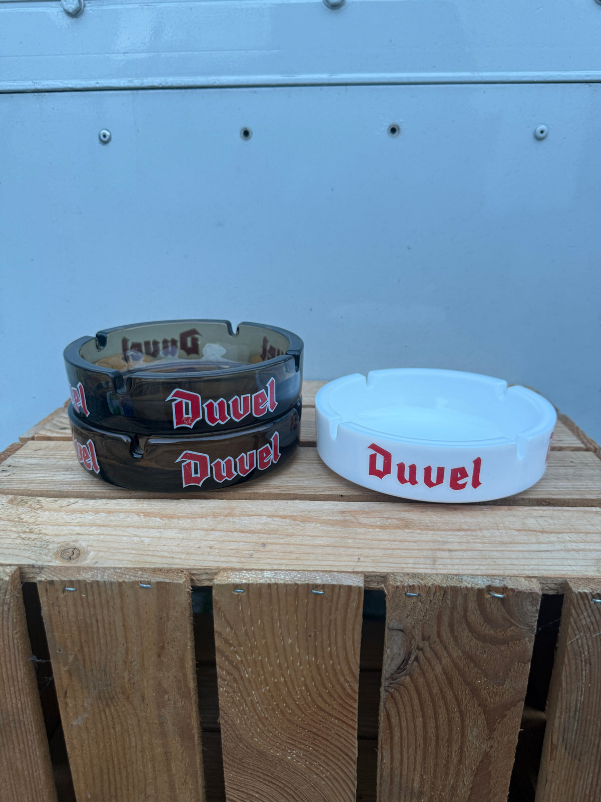 Duvel bier reclameasbak