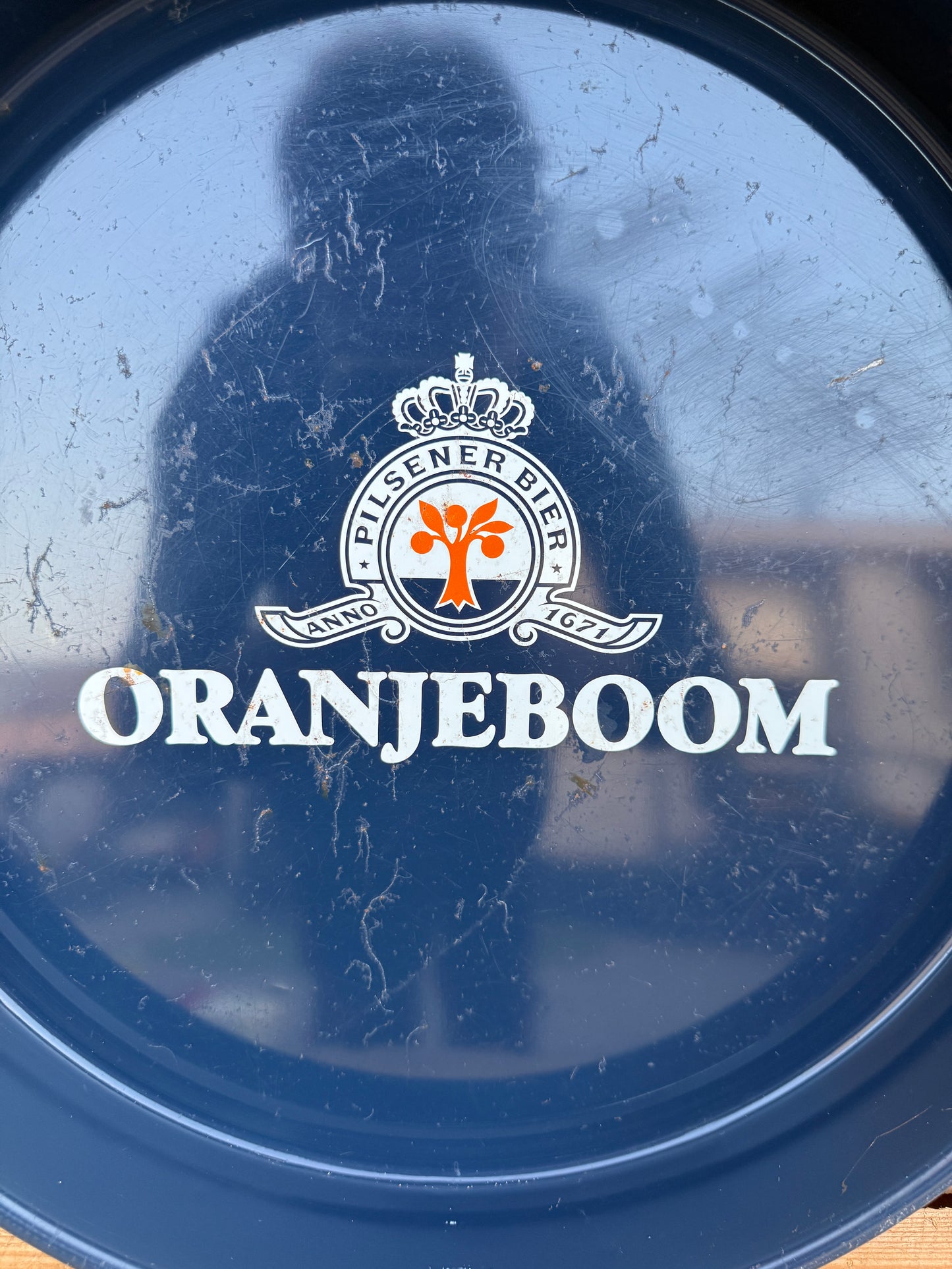 Vintage Oranjeboom metalen dienblad