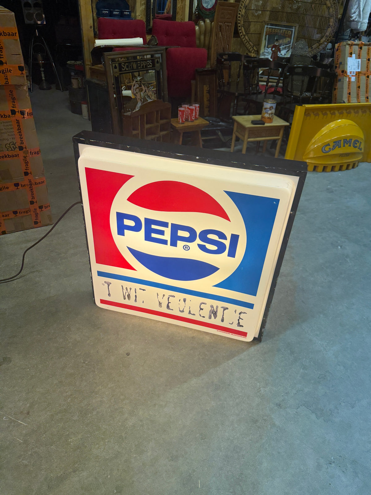 Vintage Pepsi dubbelzijdige lichtbak jaren 90