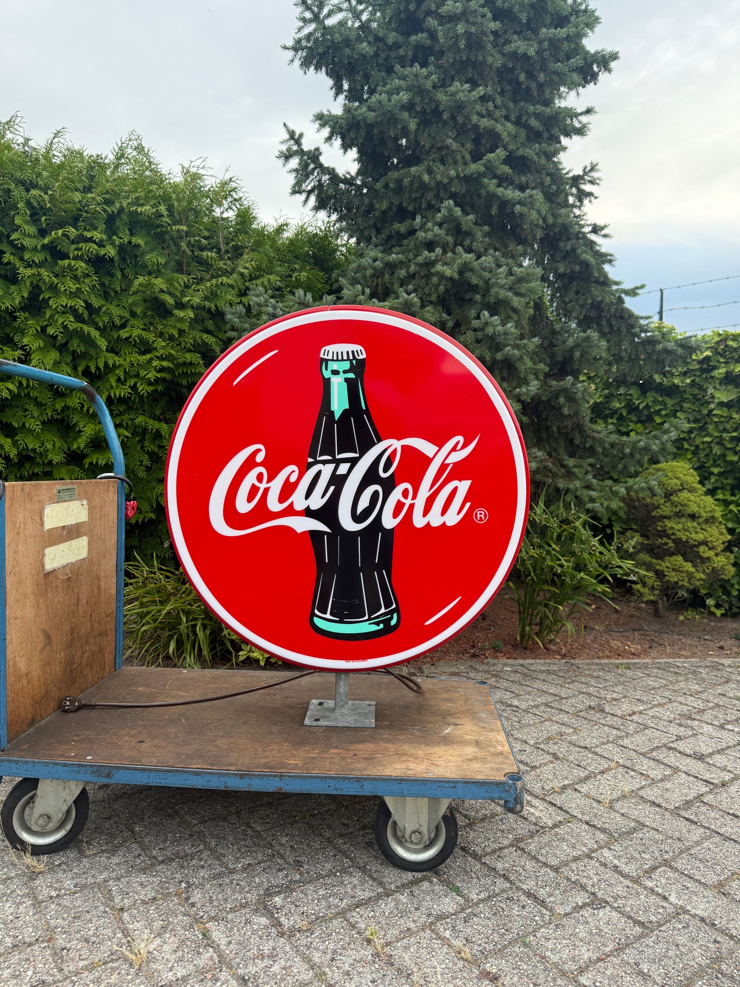 Vintage dubbelzijdige Coca Cola lichtbak (Alleen afhalen)