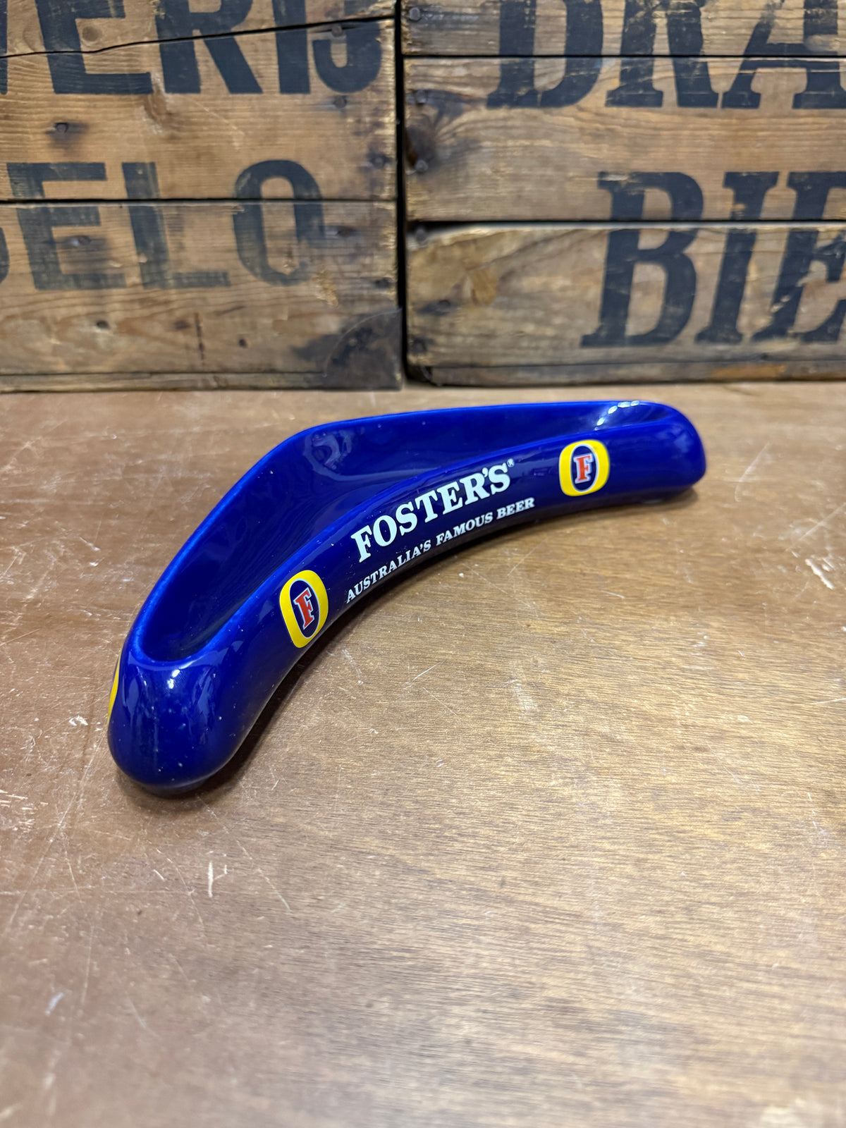 Vintage Fosters reclameasbak