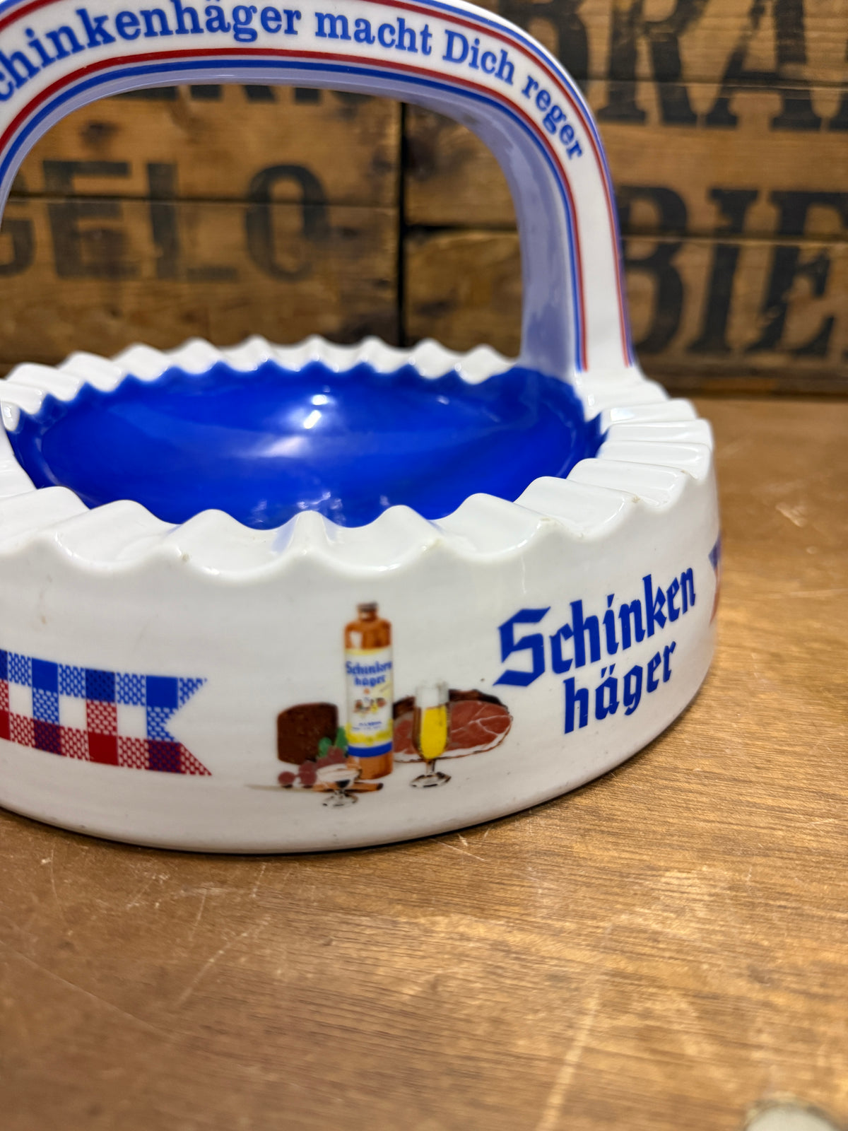 Vintage Schinkenhäger reclameasbak