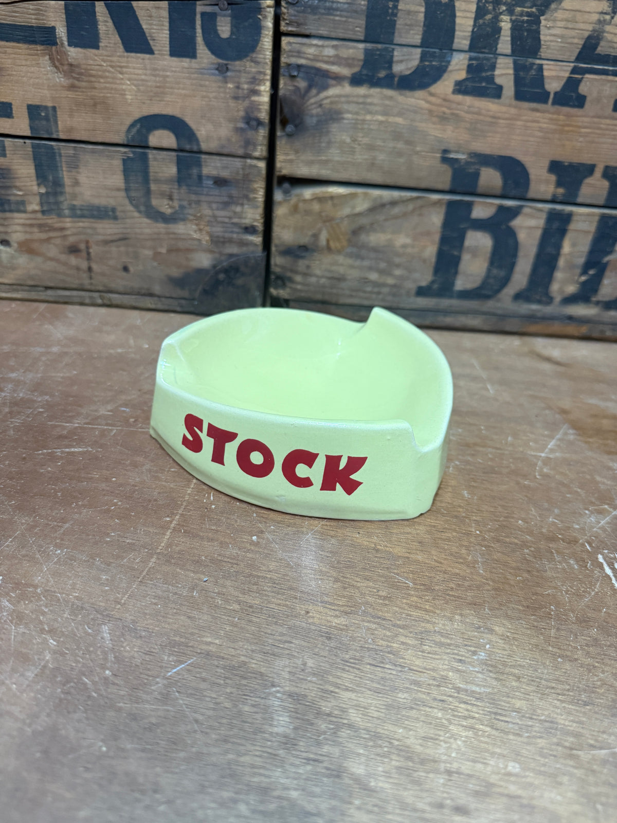 Vintage Stock reclameasbak