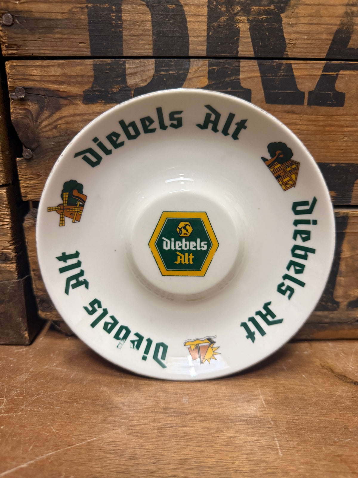 Vintage Diebels reclameasbak