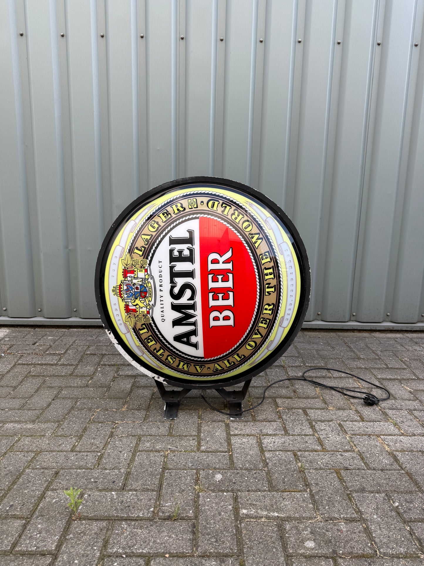 Vintage Amstel lichtbak dubbelzijdig (alleen ophalen)