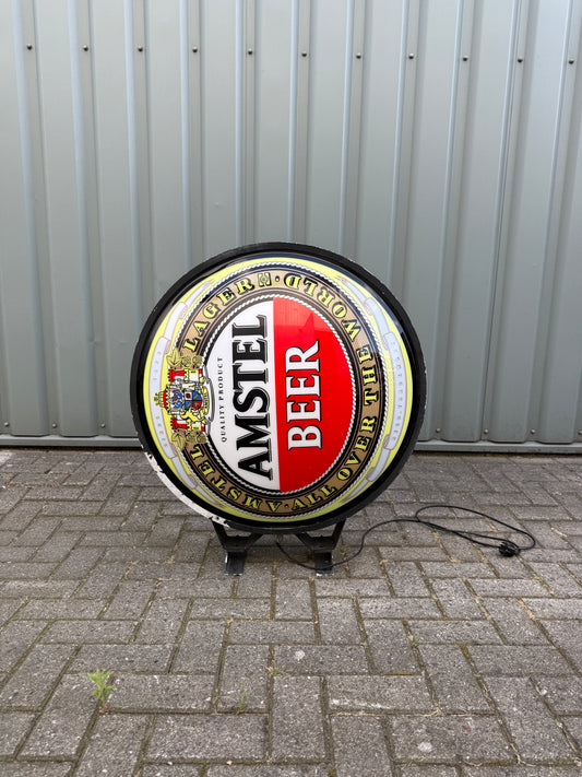 Vintage Amstel lichtbak dubbelzijdig (alleen ophalen)