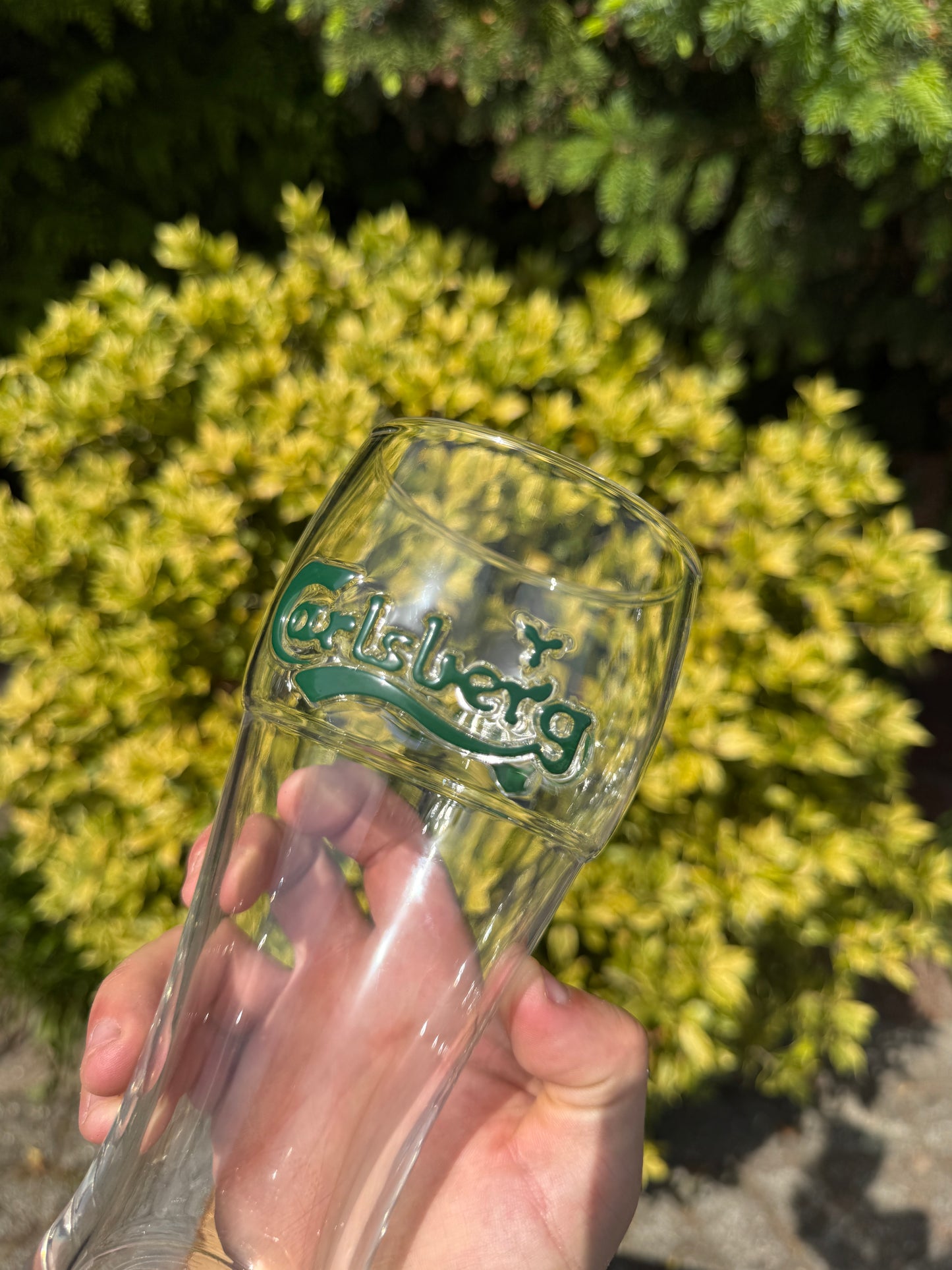 Set 2 vintage Carlsberg bierglazen 3D logo