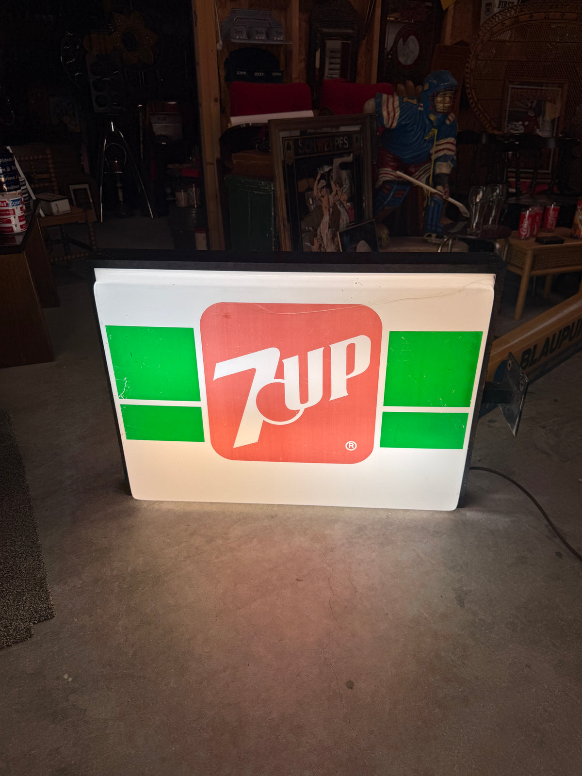 Vintage 7UP dubbelzijdige lichtbak