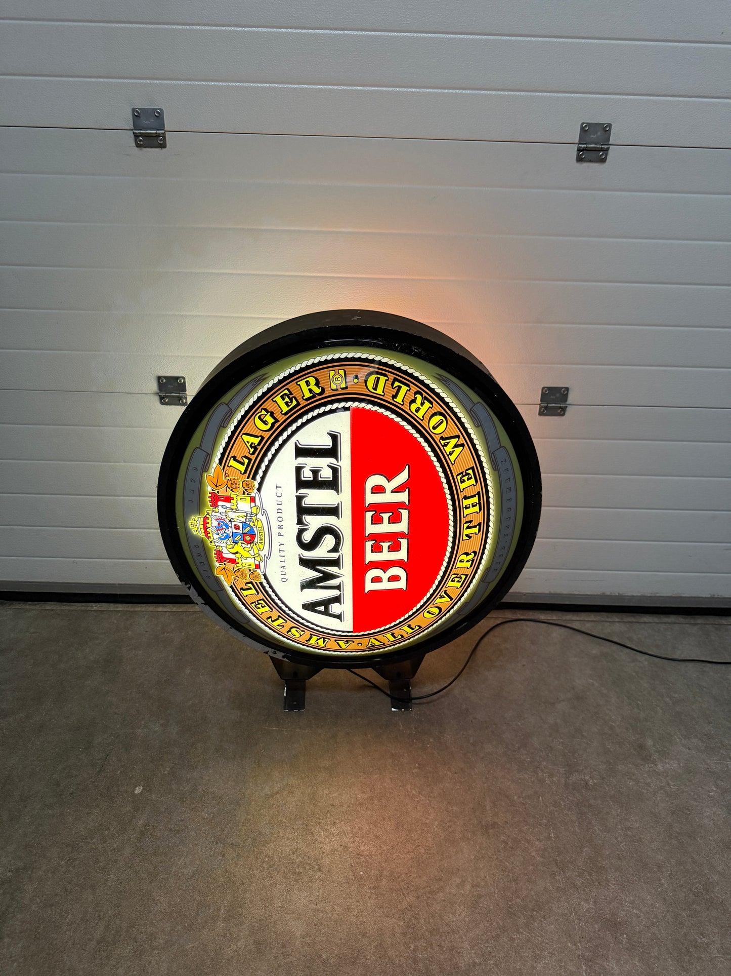 Vintage Amstel lichtbak dubbelzijdig (alleen ophalen)