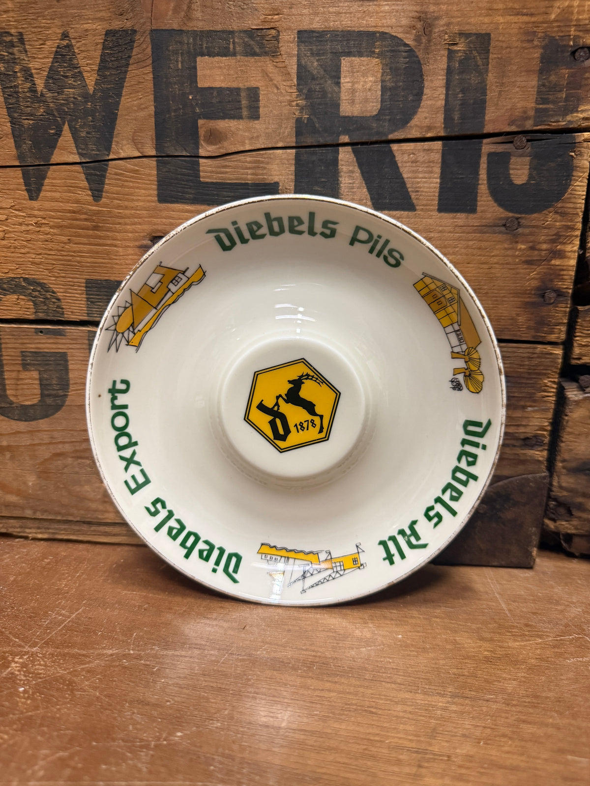 Vintage Diebels reclameasbak