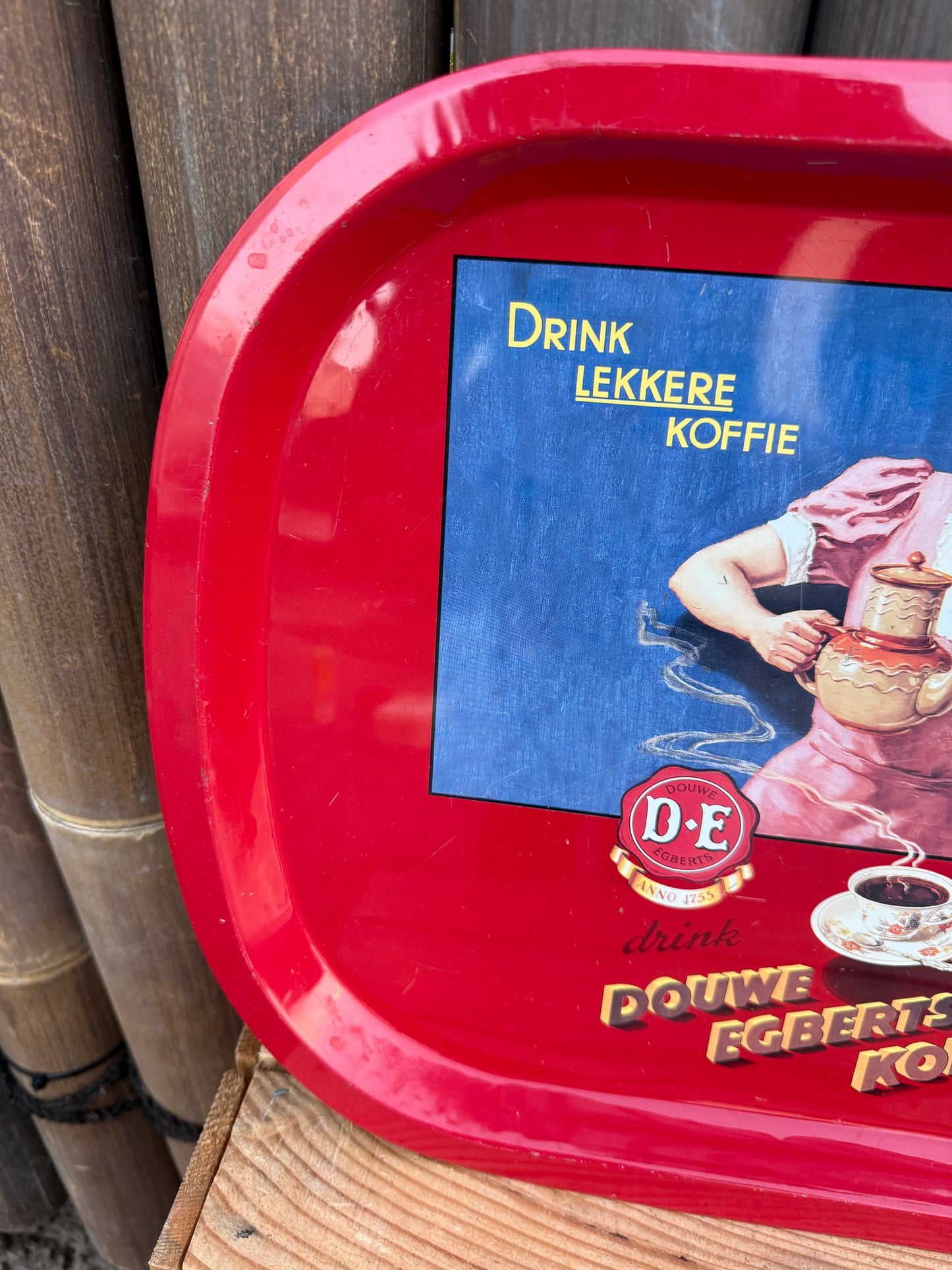 Vintage Douwe Egberts metalen dienblad