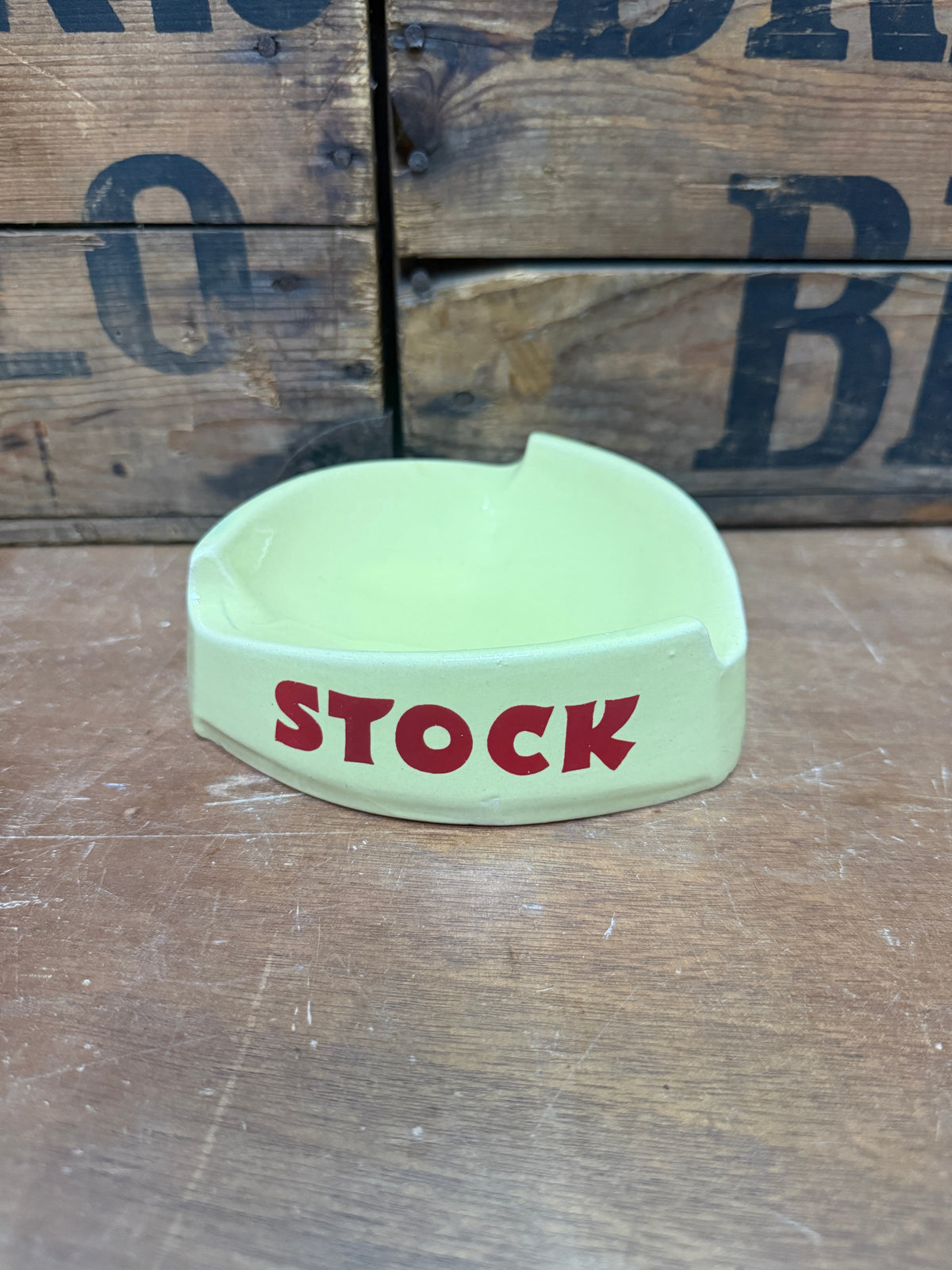 Vintage Stock reclameasbak