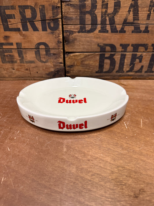 Duvel ovale reclameasbak van keramiek