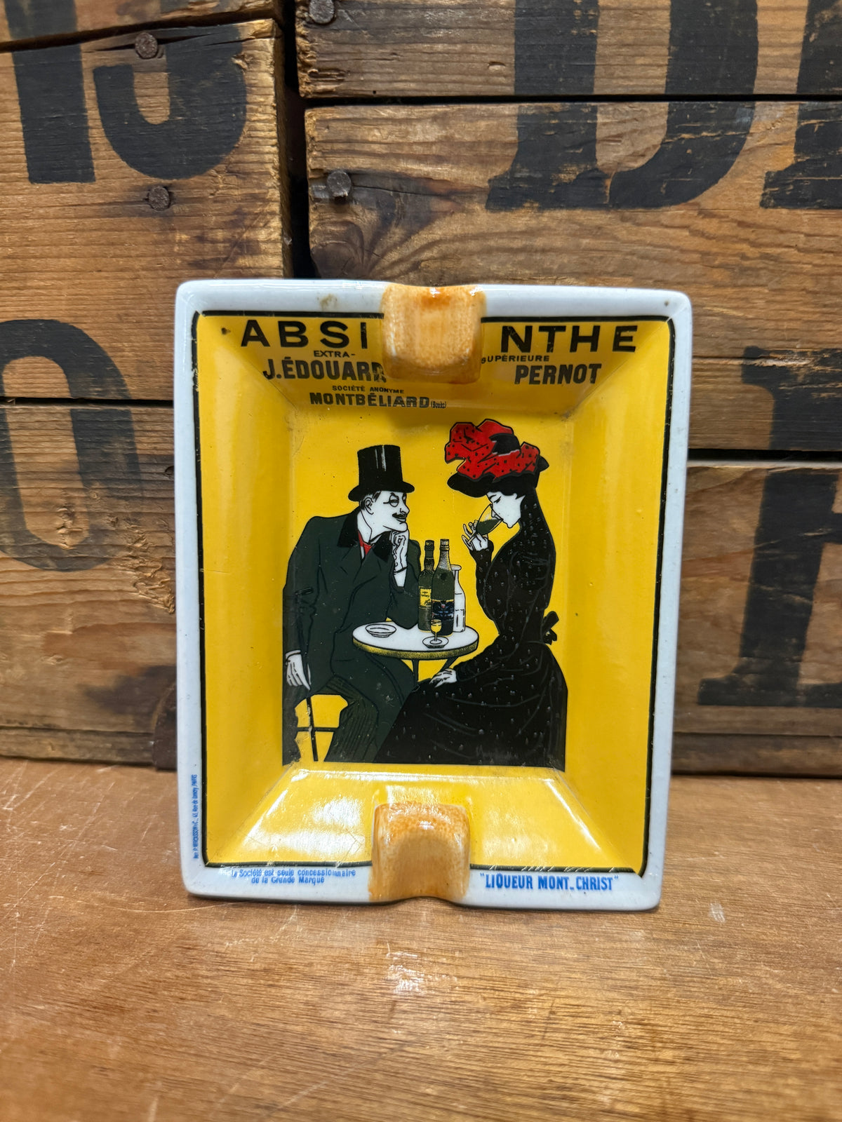 Absinthe en Paquet Pernot reclameasbak