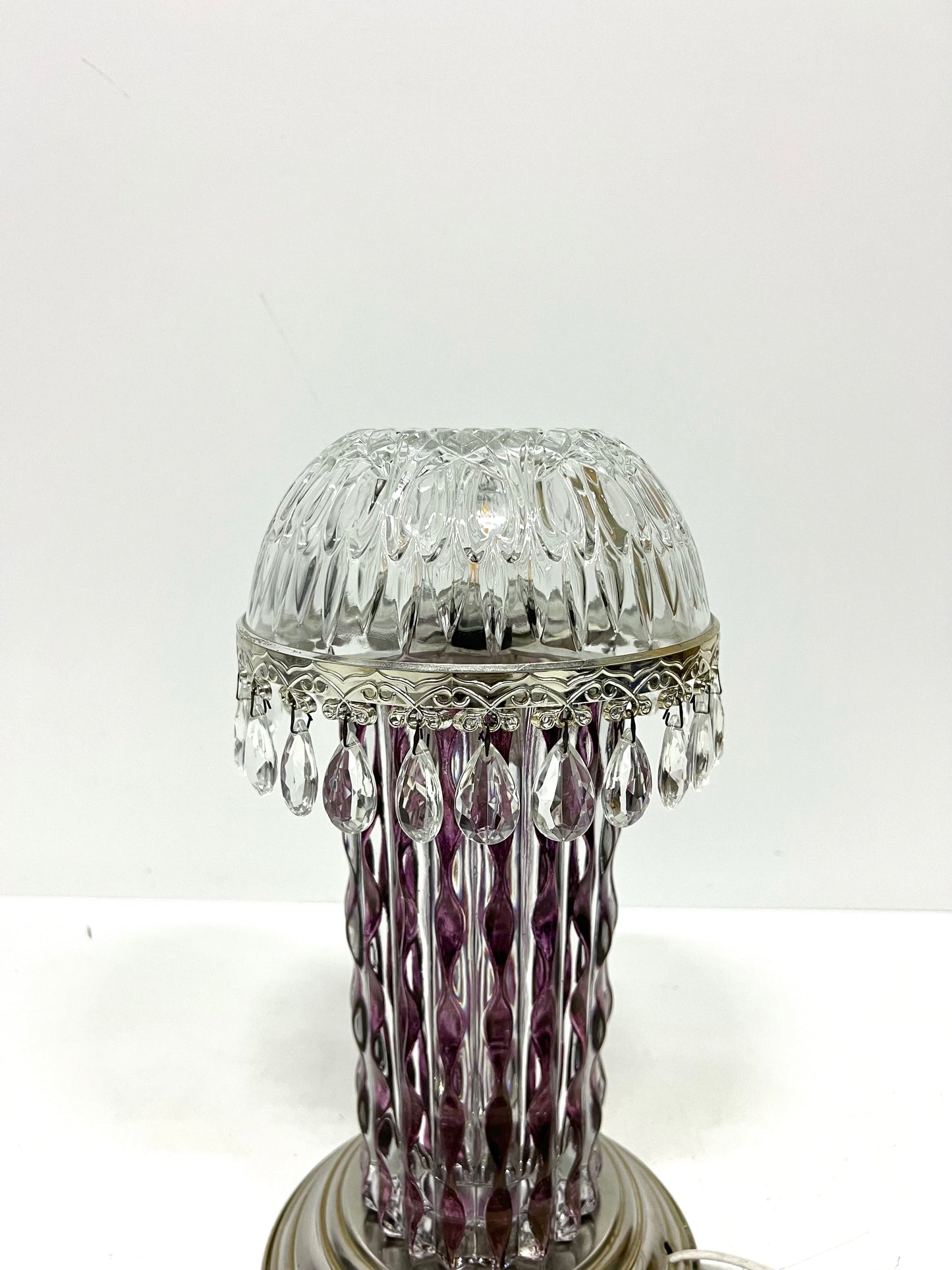 Vintage Fidenza Glass Vase Lamp