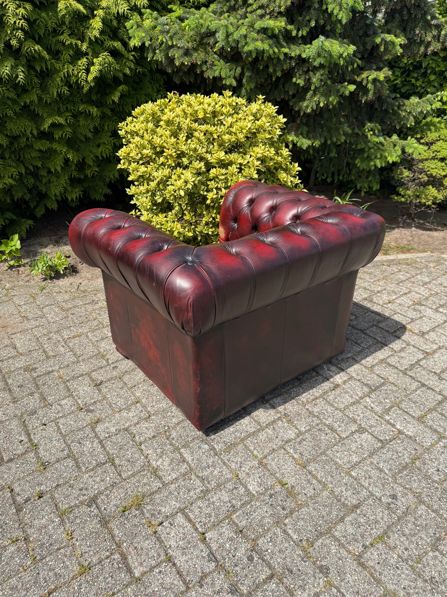 Vintage Chesterfield stijl fauteuil