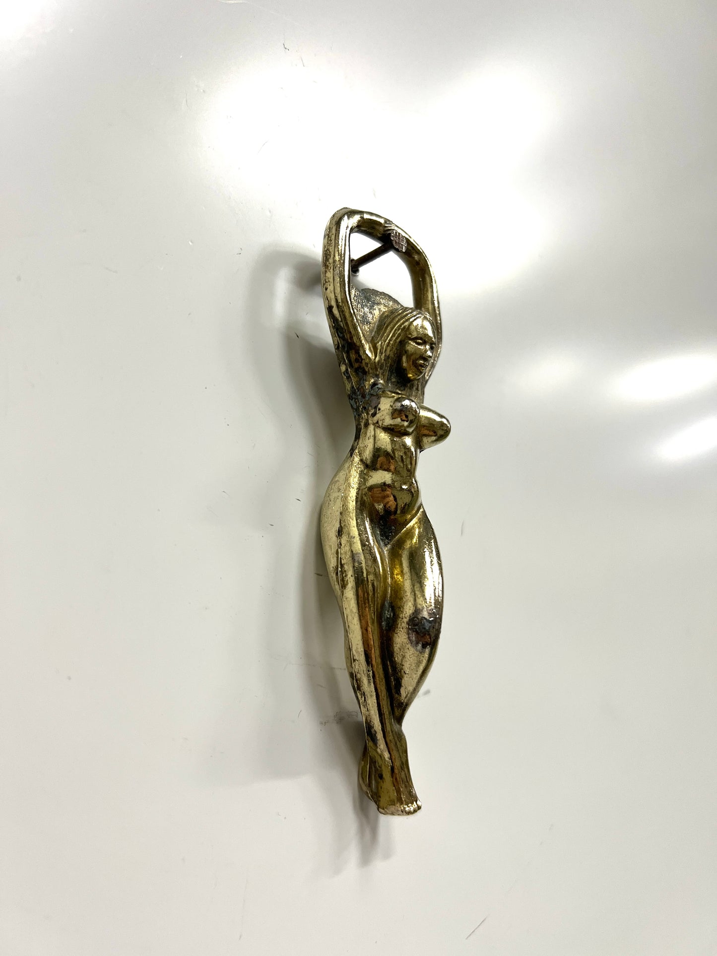 Vintage Brass Lady Bottle Opener