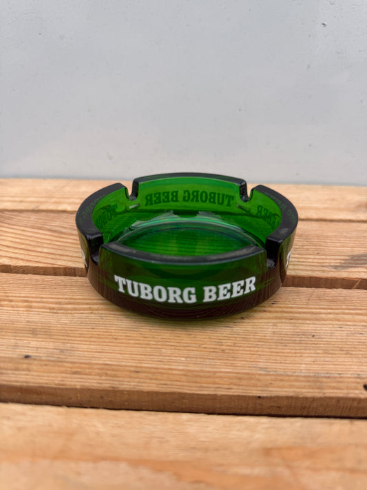 Tuborg Beer reclameasbak van groen glas